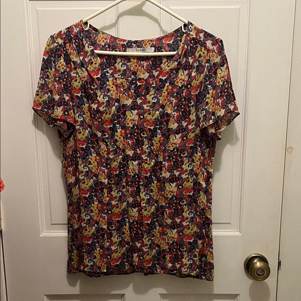 Boden Colorful Floral Blouse